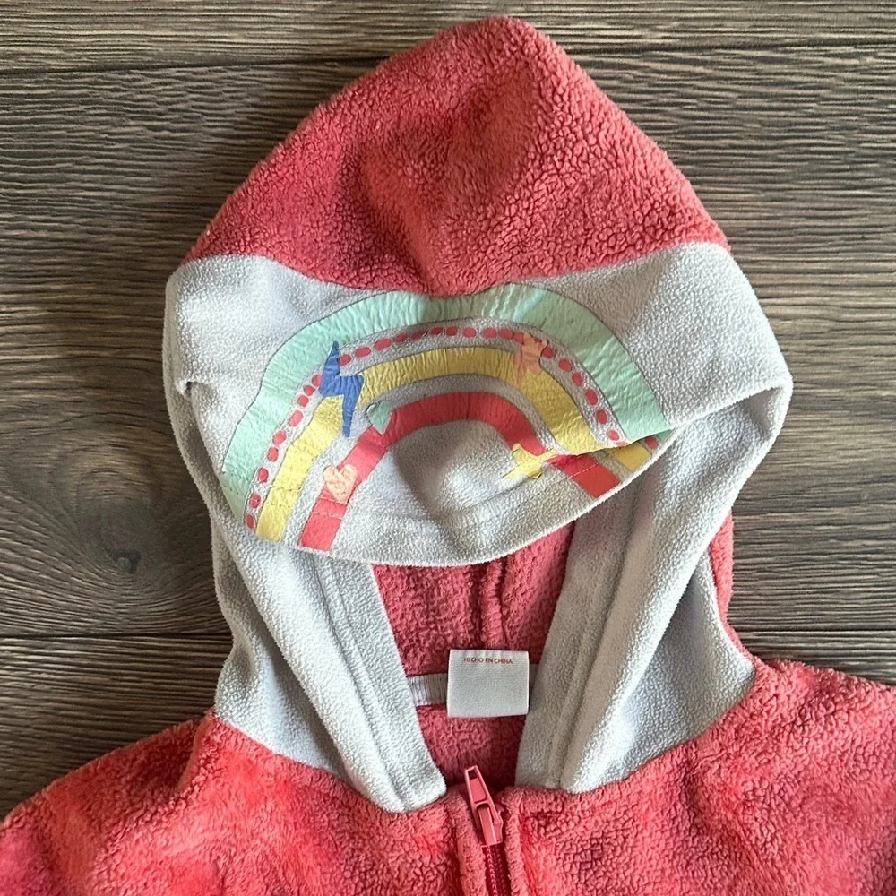 Cat & Jack Red Hooded Kids Footie